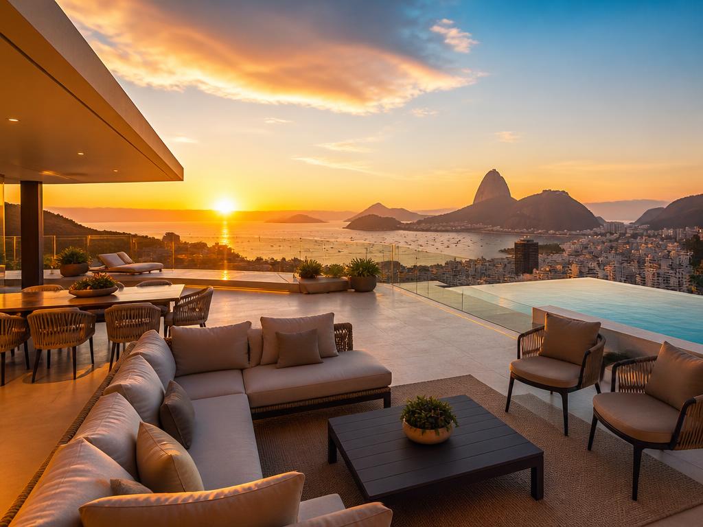 Cobertura com vista para o mar em Ipanema